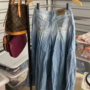 Vintage Dolce Gabbana maxi denim skirt